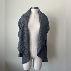 CAbi Gray Knit Circle Cardigan 100% Cotton!